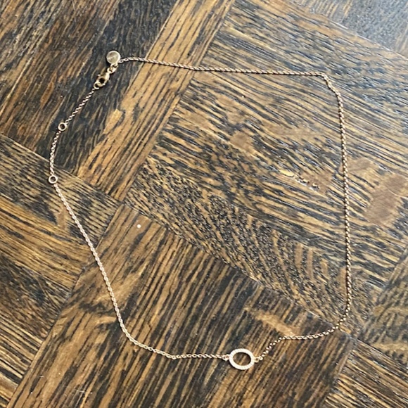 Stella and Dot 14K Vermeil & Crystal Necklace 18" - Picture 2 of 3